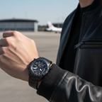 Hugo Boss Pilot 1513854 44mm Men’s Chronograph Watch – Black Dial & Stainless Steel Bracelet