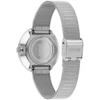 Hugo Boss Praise 1502546 36mm Women’s Two-Hand Quartz Watch – Silver Sunray Dial with Crystal Ring & Silver Stainless Steel Mesh Bracelet