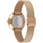 Hugo Boss Praise 1502548 36mm Women’s Two-Hand Quartz Watch – Rose Gold Sunray Dial with Crystal Ring & Rose Gold Stainless Steel Mesh Bracelet