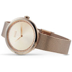 Hugo Boss Praise 1502548 36mm Women’s Two-Hand Quartz Watch – Rose Gold Sunray Dial with Crystal Ring & Rose Gold Stainless Steel Mesh Bracelet