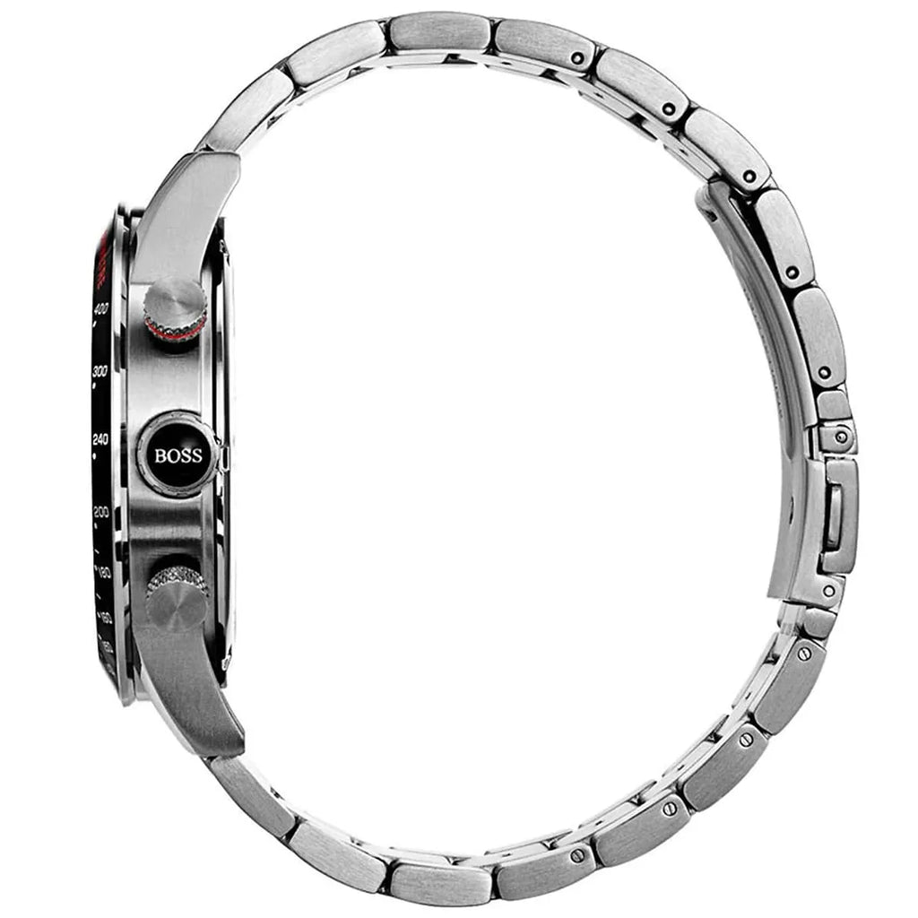 Hugo Boss Rafale 1513509 44mm Men’s Chronograph Watch – Black Dial & Stainless Steel Bracelet