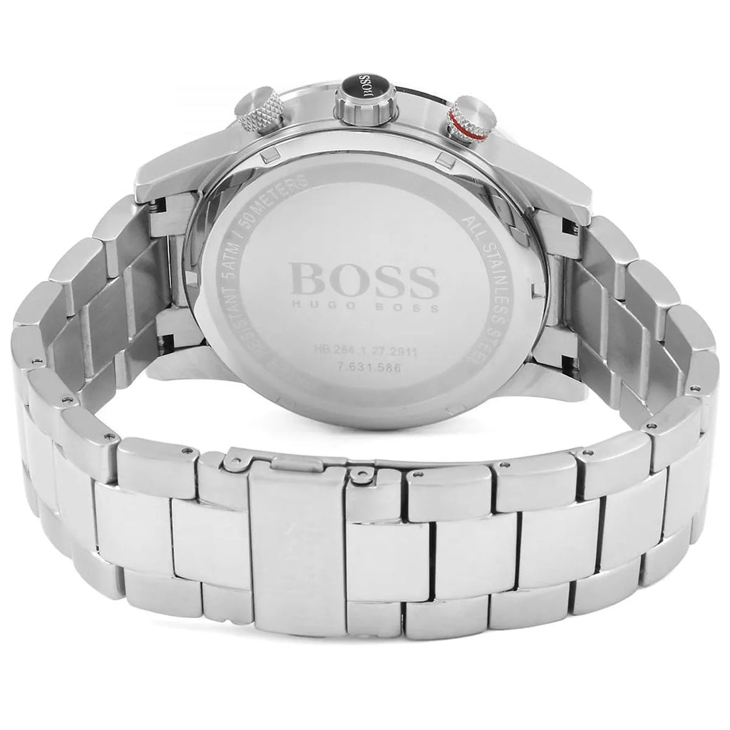 Hugo Boss Rafale 1513509 44mm Men’s Chronograph Watch – Black Dial & Stainless Steel Bracelet