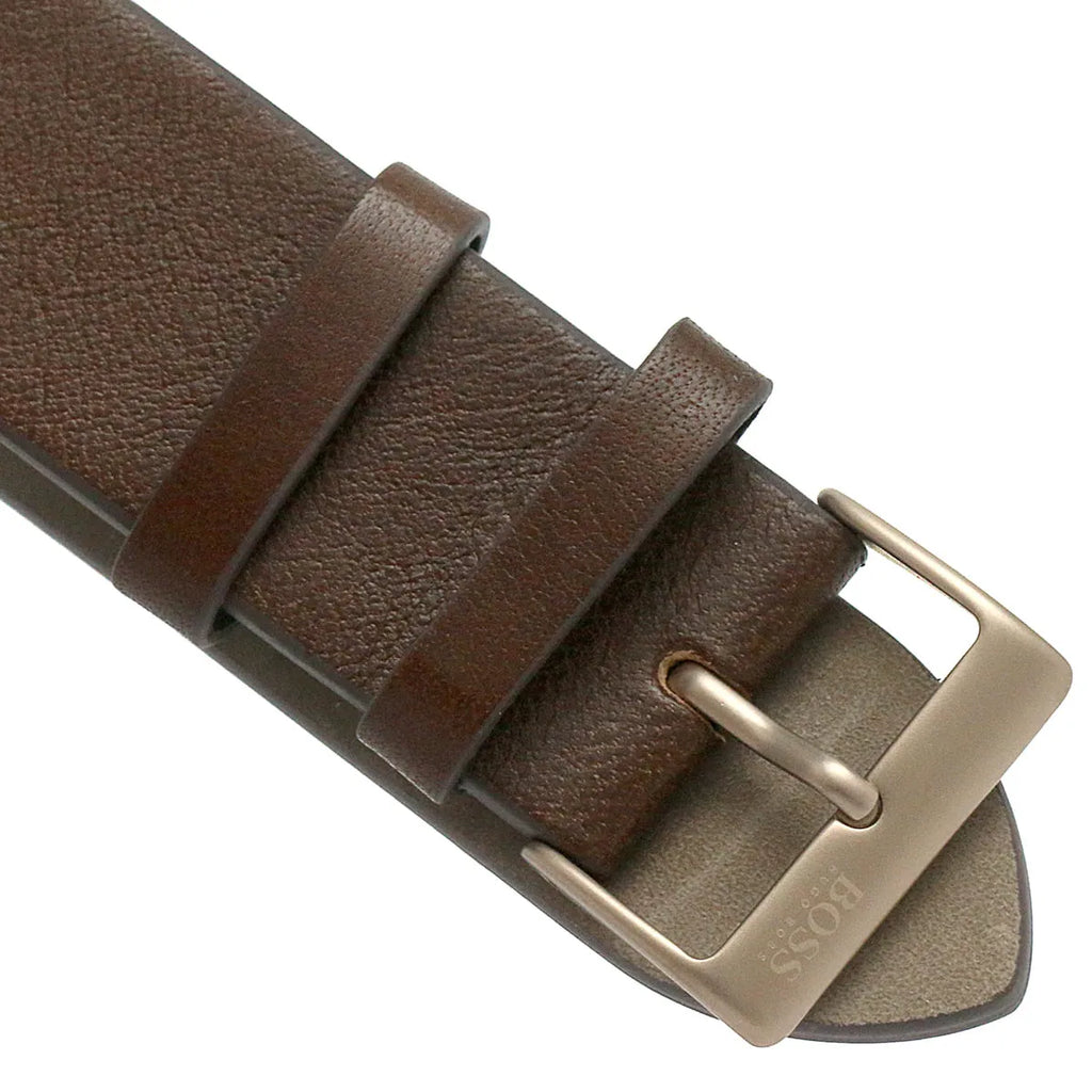 Hugo Boss Santiago 1513861 44mm Men’s Chronograph Watch – Grey Dial & Brown Leather Strap