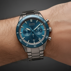 Hugo Boss Santiago 1513863 44mm Men’s Chronograph Watch – Blue Dial & Stainless Steel Bracelet