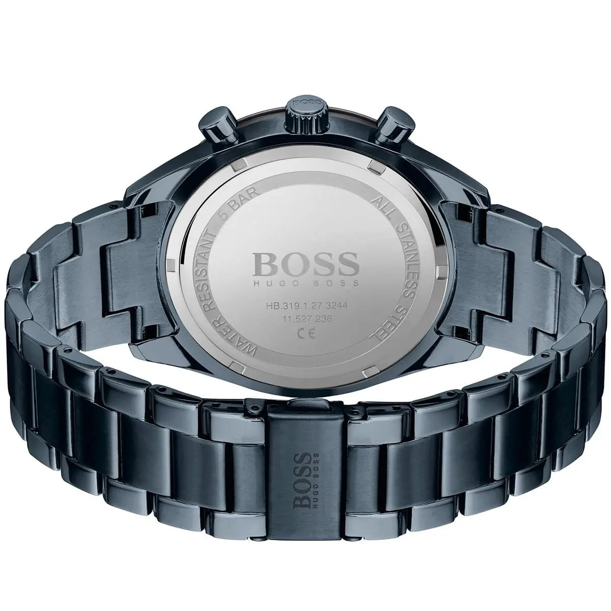 Hugo Boss Santiago 1513865 44mm Men’s Quartz Watch – Grey Dial & Stainless Steel Bracelet