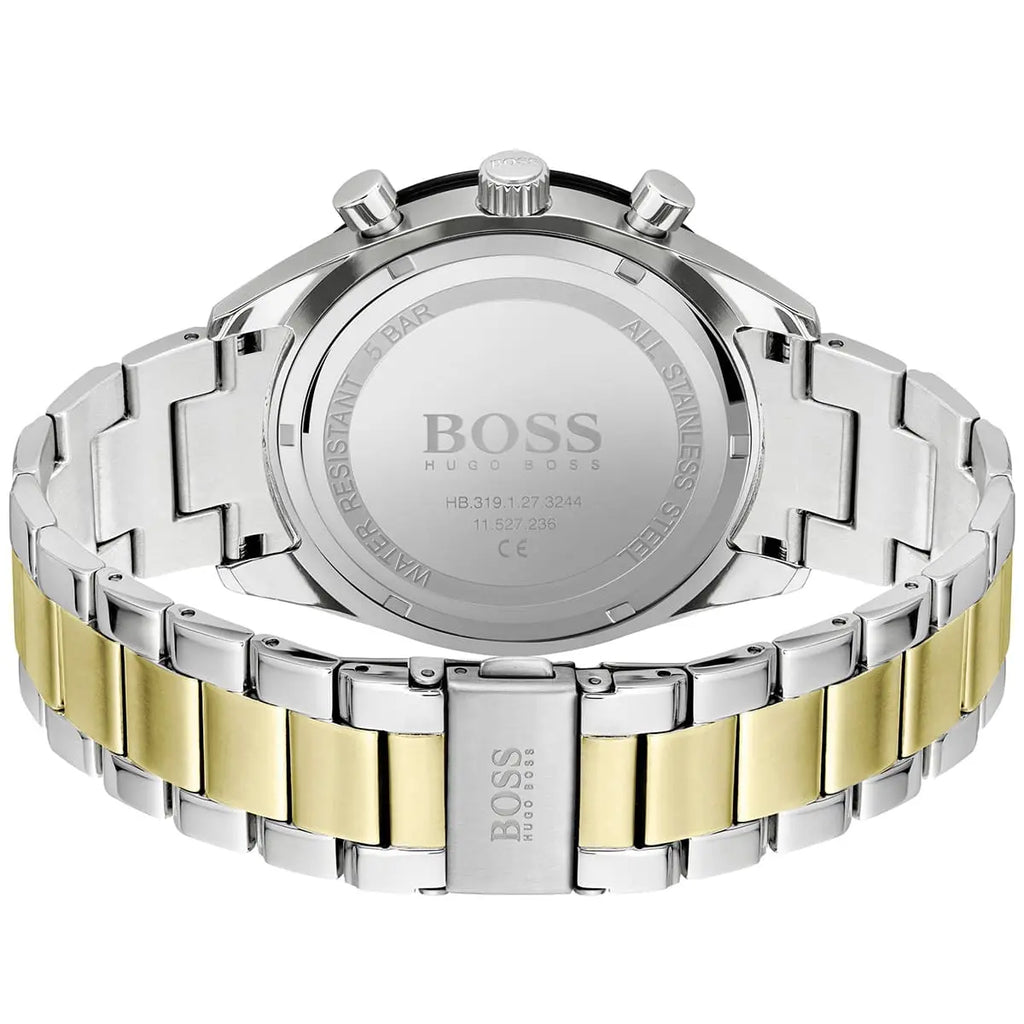 Hugo Boss Santiago 1513872 44mm Men’s Chronograph Watch – Green Dial & Stainless Steel Bracelet