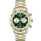 Hugo Boss Santiago 1513872 44mm Men’s Chronograph Watch – Green Dial & Stainless Steel Bracelet