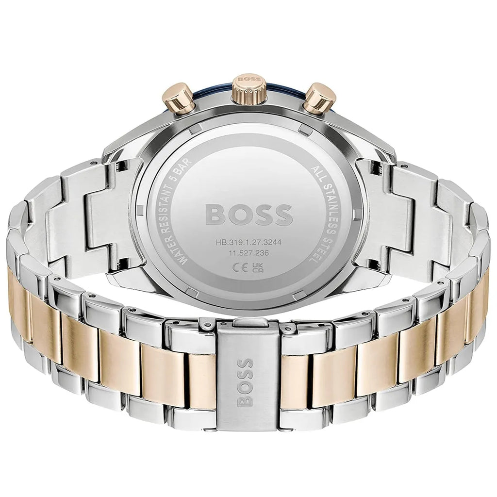 Hugo Boss Santiago 1513937 44mm Men’s Chronograph Watch – Blue Dial & Stainless Steel Bracelet