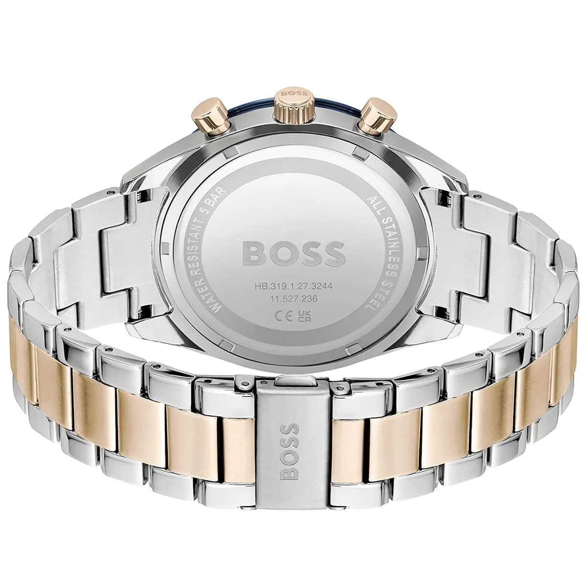 Hugo Boss Santiago 1513937 44mm Men’s Chronograph Watch – Blue Dial & Stainless Steel Bracelet