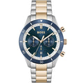 Hugo Boss Santiago 1513937 44mm Men’s Chronograph Watch – Blue Dial & Stainless Steel Bracelet