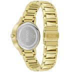Hugo Boss Signature 1502541 34mm Women’s Quartz Watch – Gold Sunray Dial & Gold-Tone Stainless Steel Link Bracelet