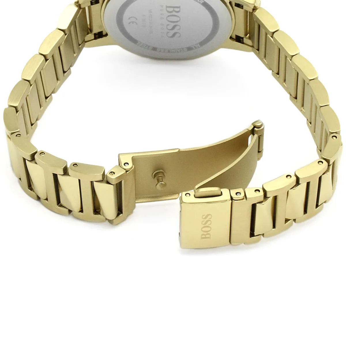 Hugo Boss Signature 1502541 34mm Women’s Quartz Watch – Gold Sunray Dial & Gold-Tone Stainless Steel Link Bracelet