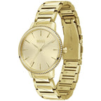 Hugo Boss Signature 1502541 34mm Women’s Quartz Watch – Gold Sunray Dial & Gold-Tone Stainless Steel Link Bracelet