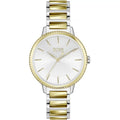 Hugo Boss Signature 1502568 34mm Women’s Quartz Watch – Silver Sunray Dial & Two-Tone Stainless Steel Link Bracelet