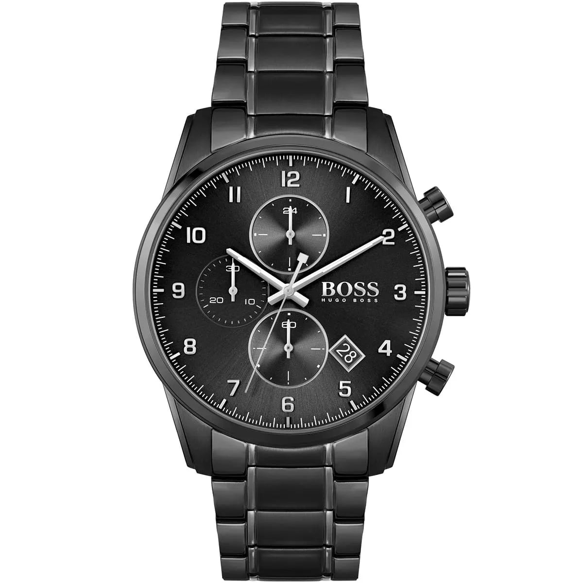 Hugo Boss Skymaster 1513785 44mm Men’s Chronograph Watch – Black Dial & Stainless Steel Bracelet