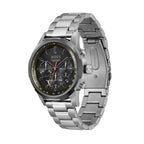 Hugo Boss Solgrade 1514034 44mm Men’s Solar Watch – Olive Green Sunray Dial & Stainless Steel Bracelet