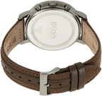 Hugo Boss Spirit 1513690 41mm Men’s Chronograph Watch – Silver Dial & Brown Textile Strap
