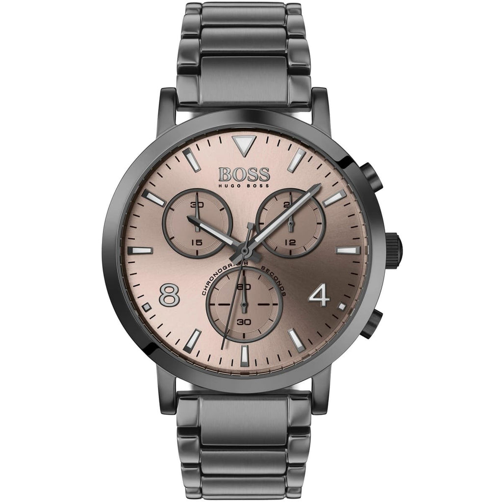 Hugo Boss Spirit 1513695 41mm Men’s Chronograph Watch – Bronze Dial & Stainless Steel Bracelet