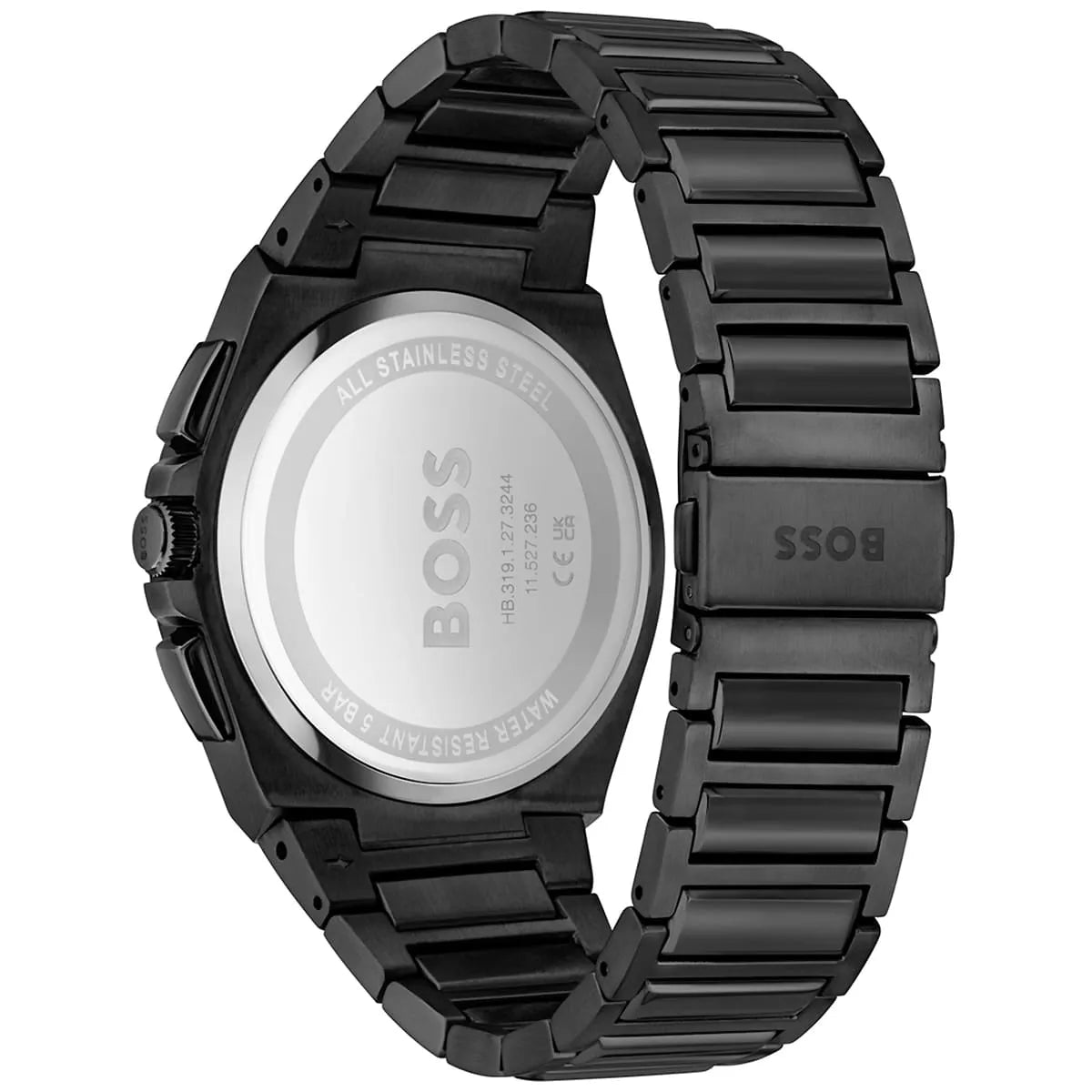 Hugo Boss Steer 1514068 44mm Men’s Chronograph Watch – Grey Dial & Stainless Steel Bracelet