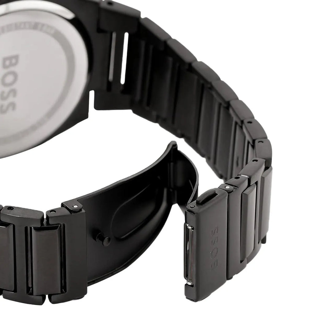 Hugo Boss Steer 1514068 44mm Men’s Chronograph Watch – Grey Dial & Stainless Steel Bracelet