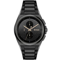Hugo Boss Steer 1514068 44mm Men’s Chronograph Watch – Grey Dial & Stainless Steel Bracelet