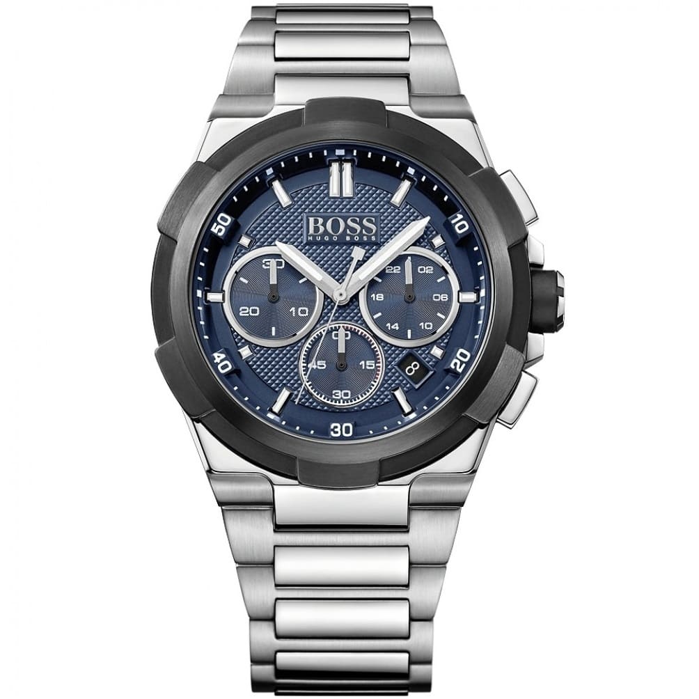 Hugo Boss Supernova 1513360 46mm Men’s Chronograph Watch – Blue Dial & Silver-tone Bracelet