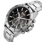 Hugo Boss Troper 1514057 45mm Men’s Chronograph Watch – Black Dial & Stainless Steel Bracelet