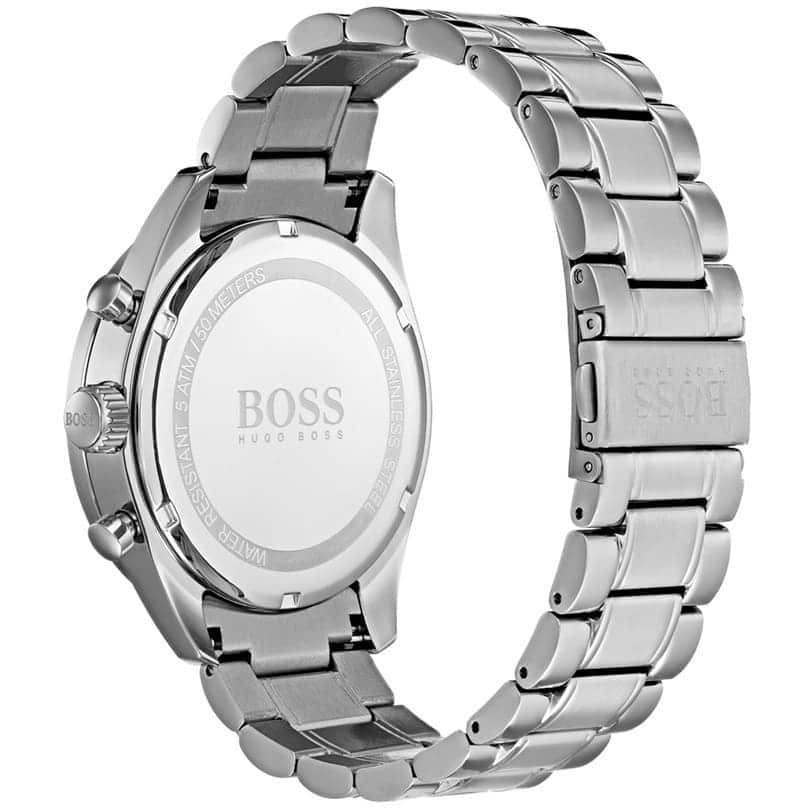Hugo Boss Trophy 1513630 44mm Men’s Chronograph Watch – Blue Dial & Stainless Steel Bracelet