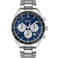 Hugo Boss Trophy 1513630 44mm Men’s Chronograph Watch – Blue Dial & Stainless Steel Bracelet