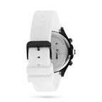 Hugo Boss Velocity 1513718 44mm Men’s Chronograph Watch – Black Dial & White Silicone Strap