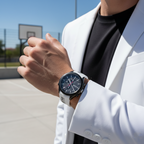 Hugo Boss Velocity 1513718 44mm Men’s Chronograph Watch – Black Dial & White Silicone Strap