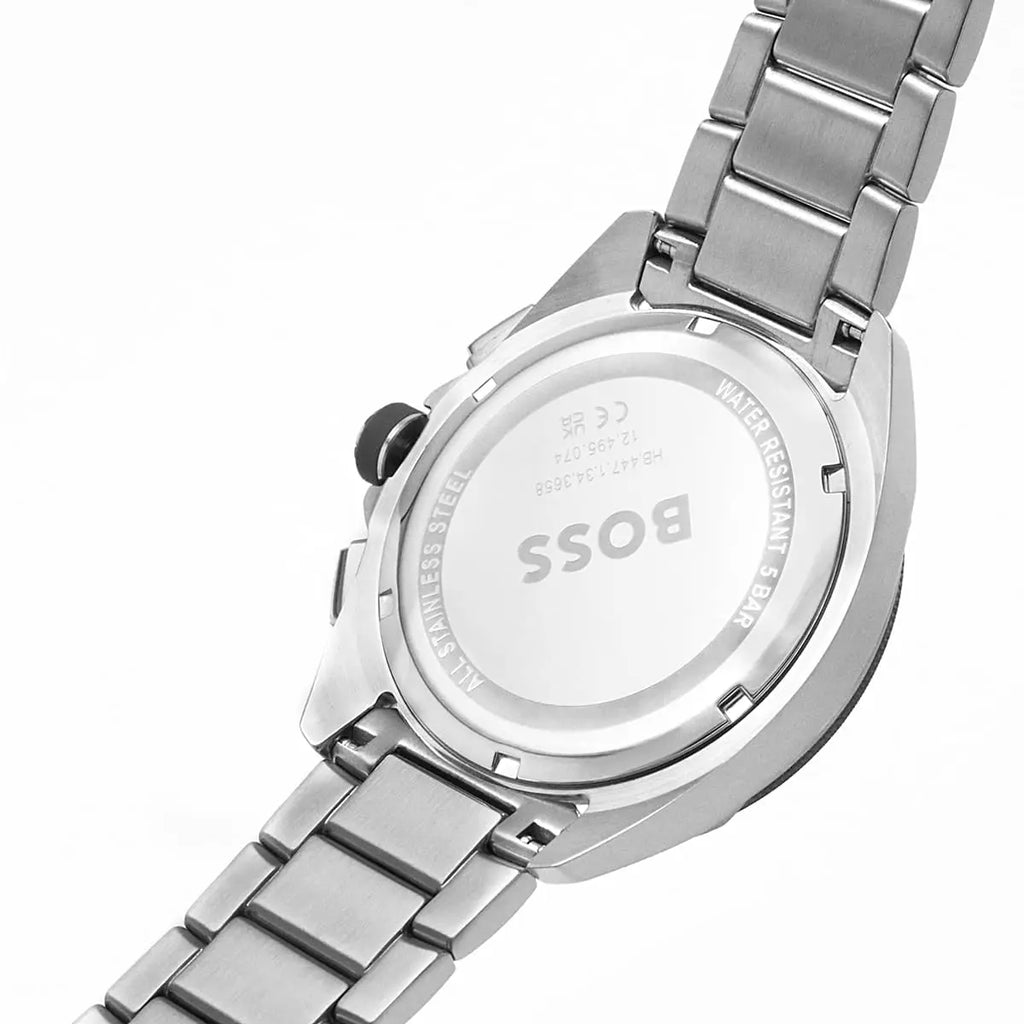 Hugo Boss Volane 1513951 44mm Men’s Chronograph Watch – Olive Green Dial & Silver Bracelet