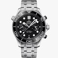 Omega Seamaster Diver 44mm Master Quality Chronograph – Black Dial & Stainless Steel Bracelet