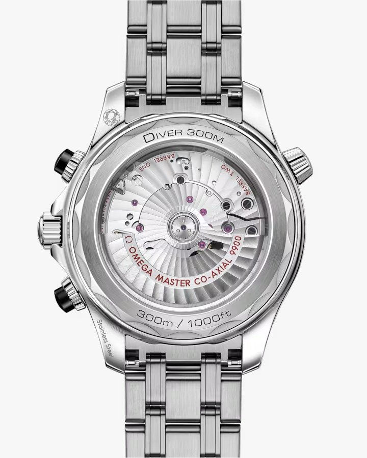 Omega Seamaster Diver 44mm Master Quality Chronograph – Black Dial & Stainless Steel Bracelet