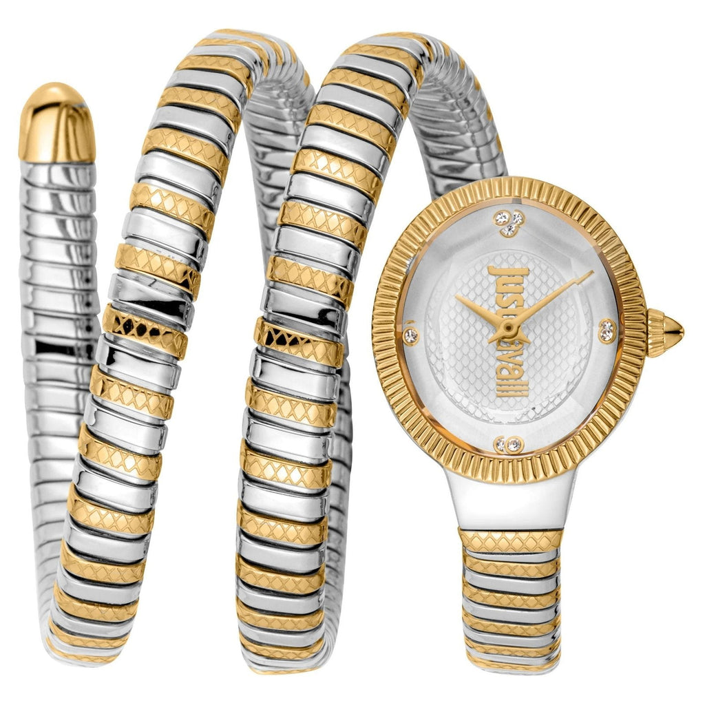 Just Cavalli Signature JC1L269M0055 Women's Quartz Watch – Signature with Silver Stainless Steel Bracelet