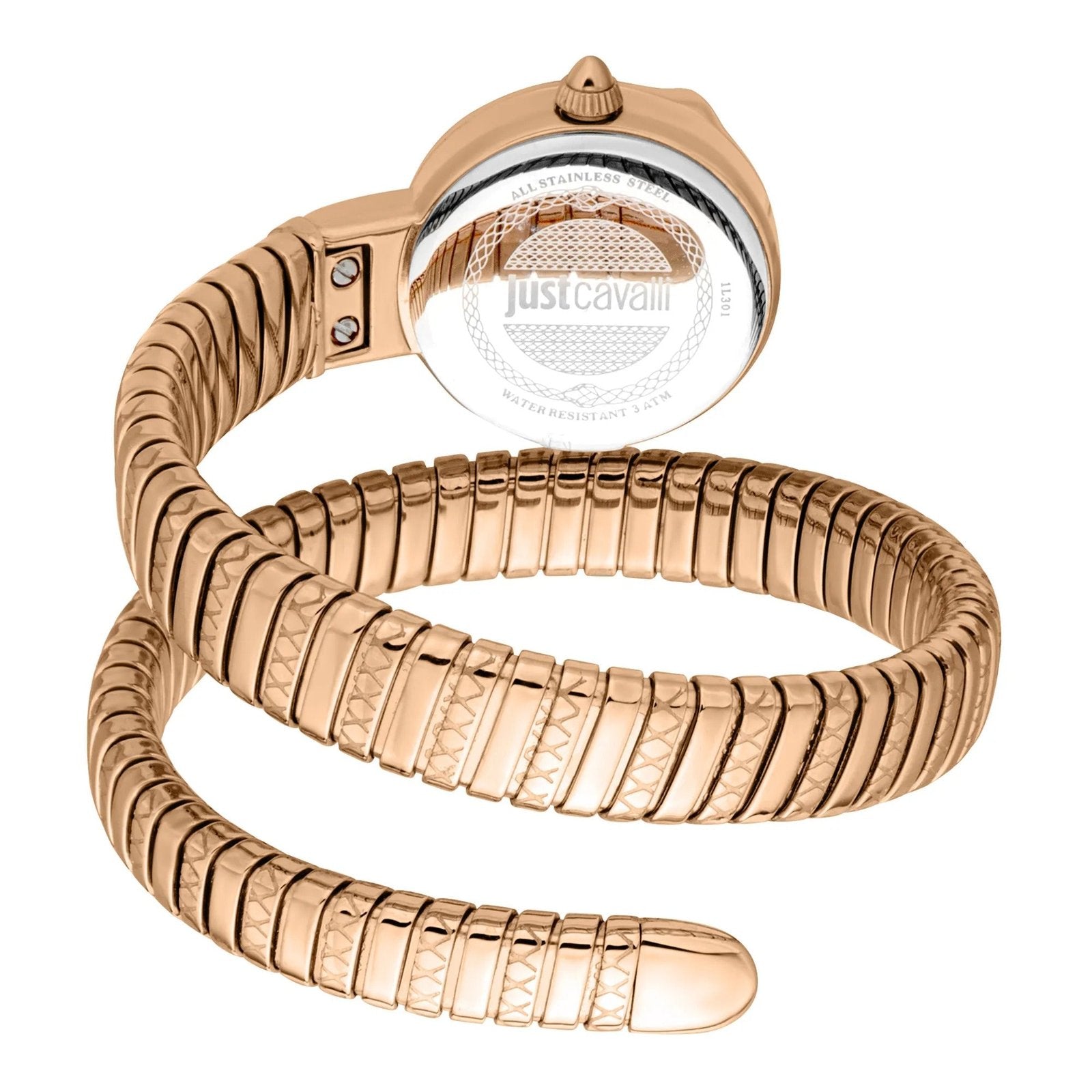 Just Cavalli Signature JC1L301M004 Women's Quartz Watch – Signature with Silver Stainless Steel Bracelet
