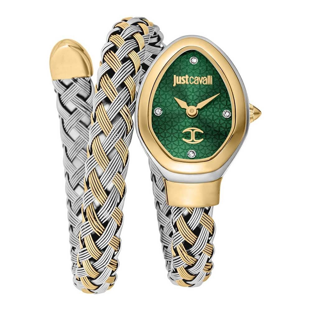 Just Cavalli Signature JC1L264M0065 Women's Quartz Watch – Signature with Silver Stainless Steel Bracelet