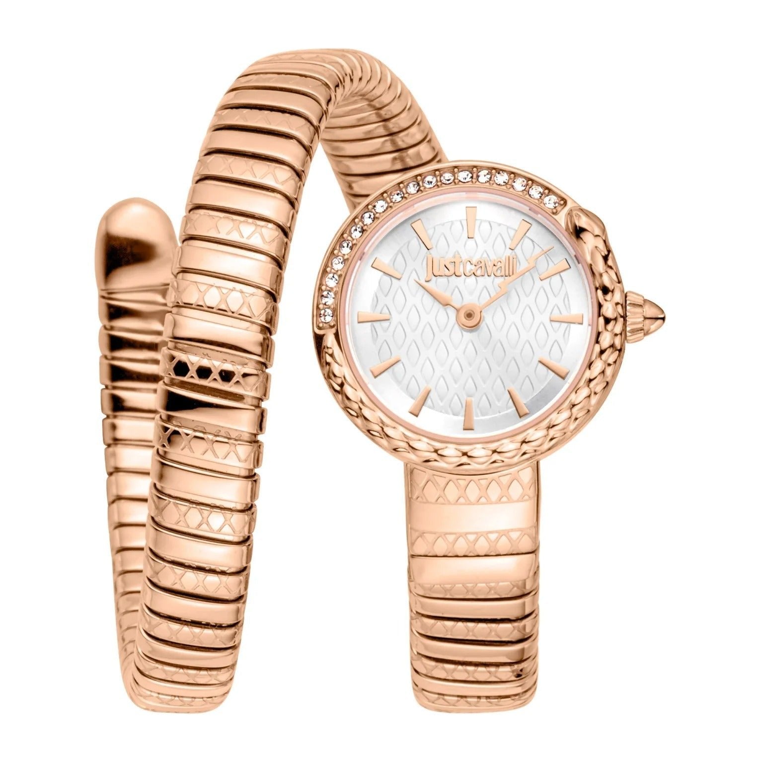 Just Cavalli Signature JC1L301M004 Women's Quartz Watch – Signature with Silver Stainless Steel Bracelet