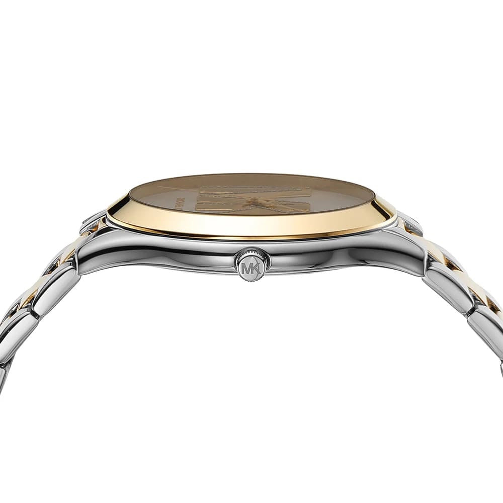 Michael Kors Runway MK4735 38mm Women's Quartz Watch – Silver with Two-Tone Stainless Steel Bracelet