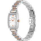 Emporio Armani Signature AR11519 26mm Women's Quartz Watch – Mother-of-Pearl Crystal-Set & Two-Tone Silver and Rose Gold Stainless Steel Bracelet