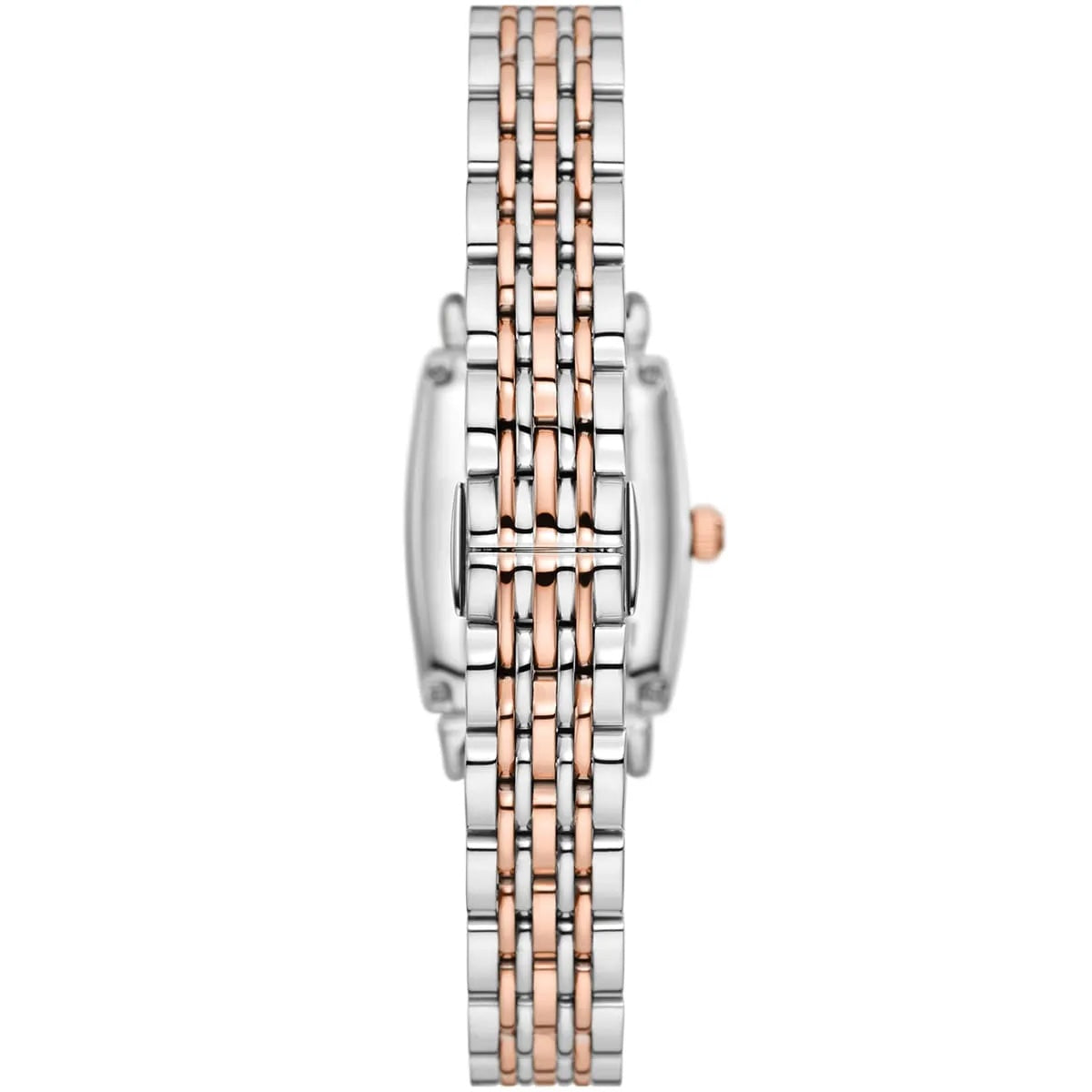 Emporio Armani Signature AR11519 26mm Women's Quartz Watch – Mother-of-Pearl Crystal-Set & Two-Tone Silver and Rose Gold Stainless Steel Bracelet