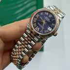Rolex Datejust 31mm Women’s Master Quality Watch – Purple Roman Numeral Dial, Rose Two-Tone Jubilee Bracelet & Rose Gold-Tone Fluted Bezel