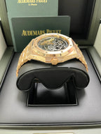 Audemars Piguet Royal Oak Double Balance Wheel Openworked 41mm Men's Automatic Watch – Black with Silver Stainless Steel Bracelet