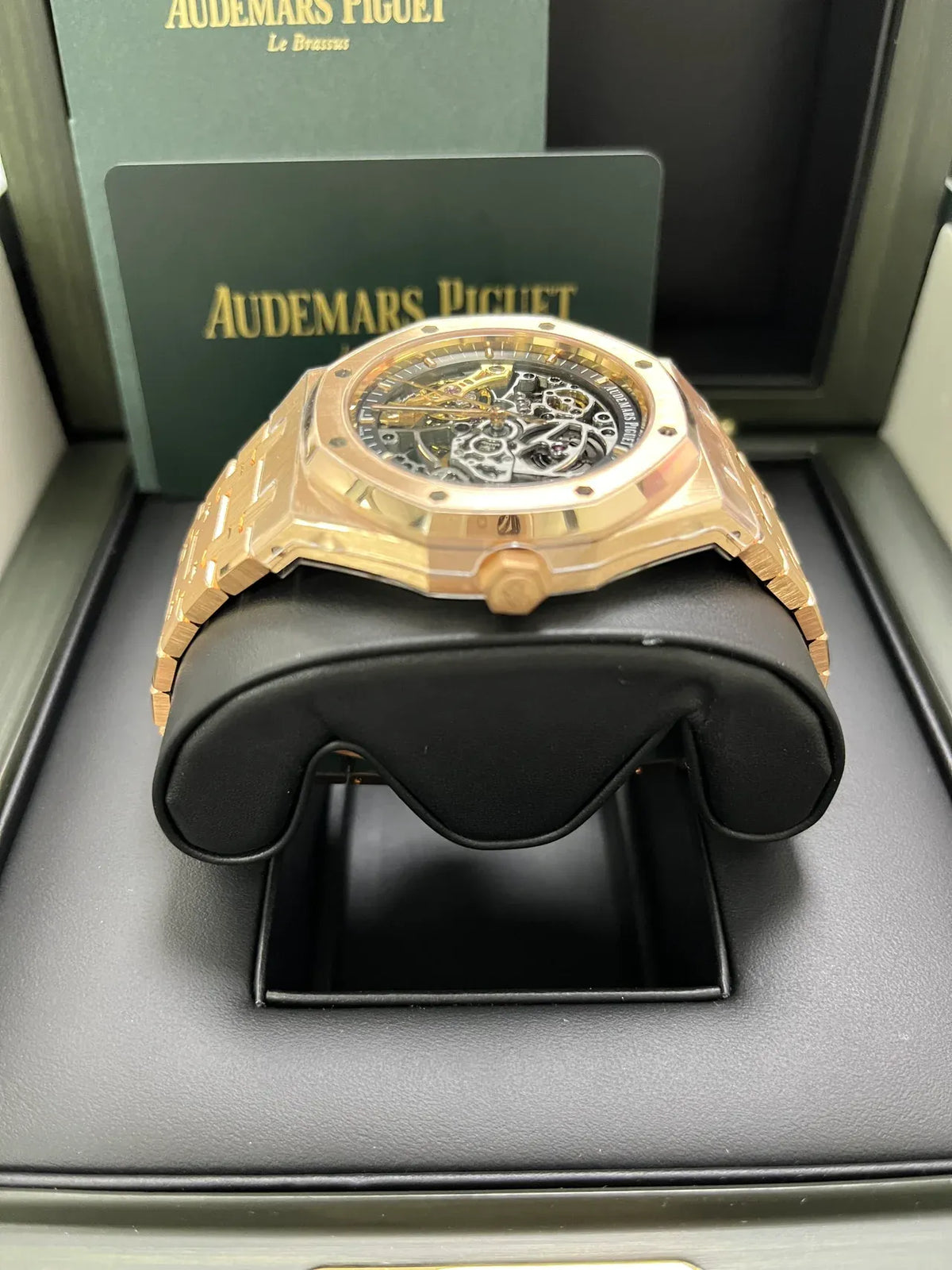 Audemars Piguet Royal Oak Double Balance Wheel Openworked 41mm Men's Automatic Watch – Black with Silver Stainless Steel Bracelet