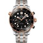 Omega Seamaster Diver 300M 44mm Master Quality Chronograph – Blue Dial & Rose Two-Tone Stainless Steel Bracelet