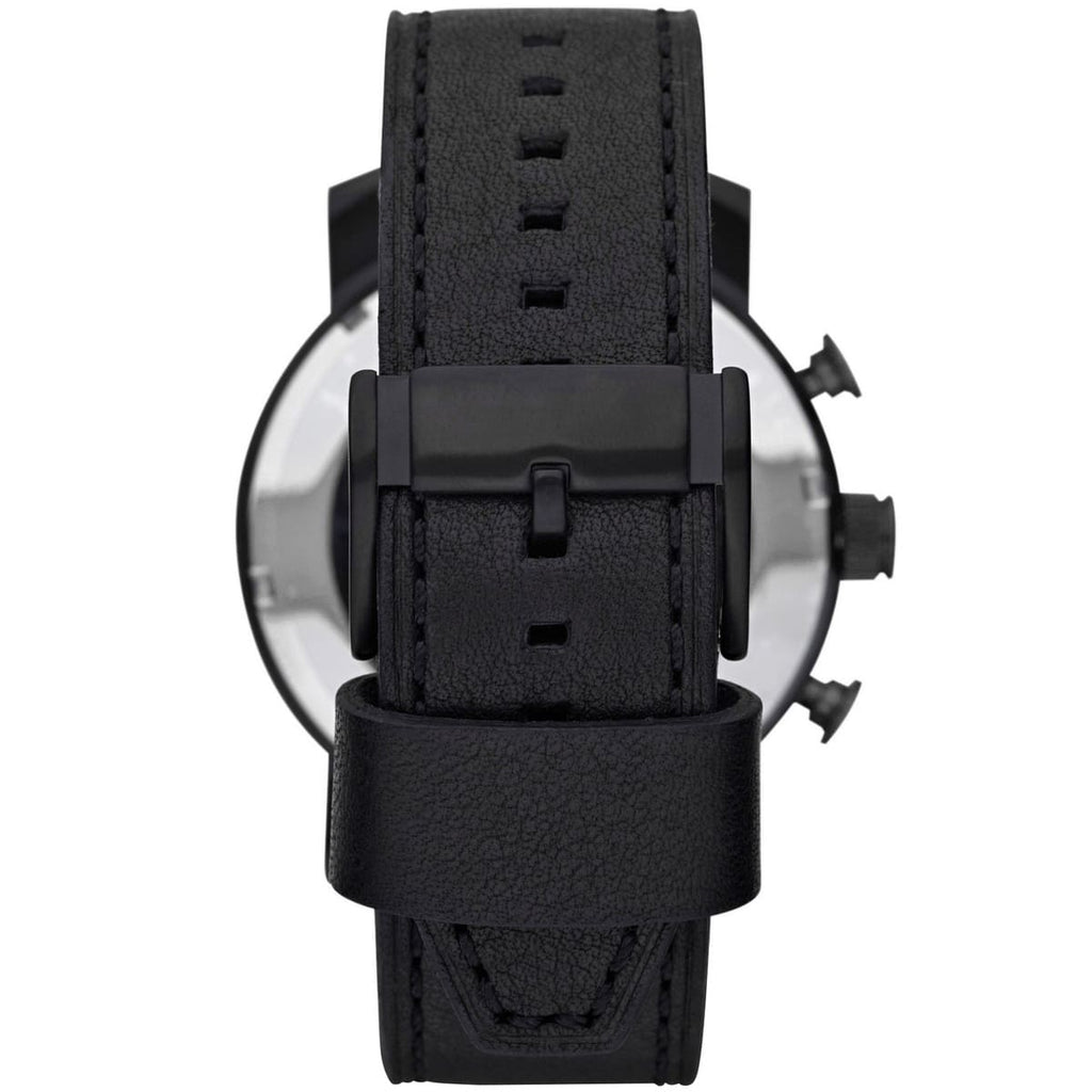 Fossil Nate JR1354 50mm Men’s Chronograph Watch – Black Dial & Black Genuine Leather Strap