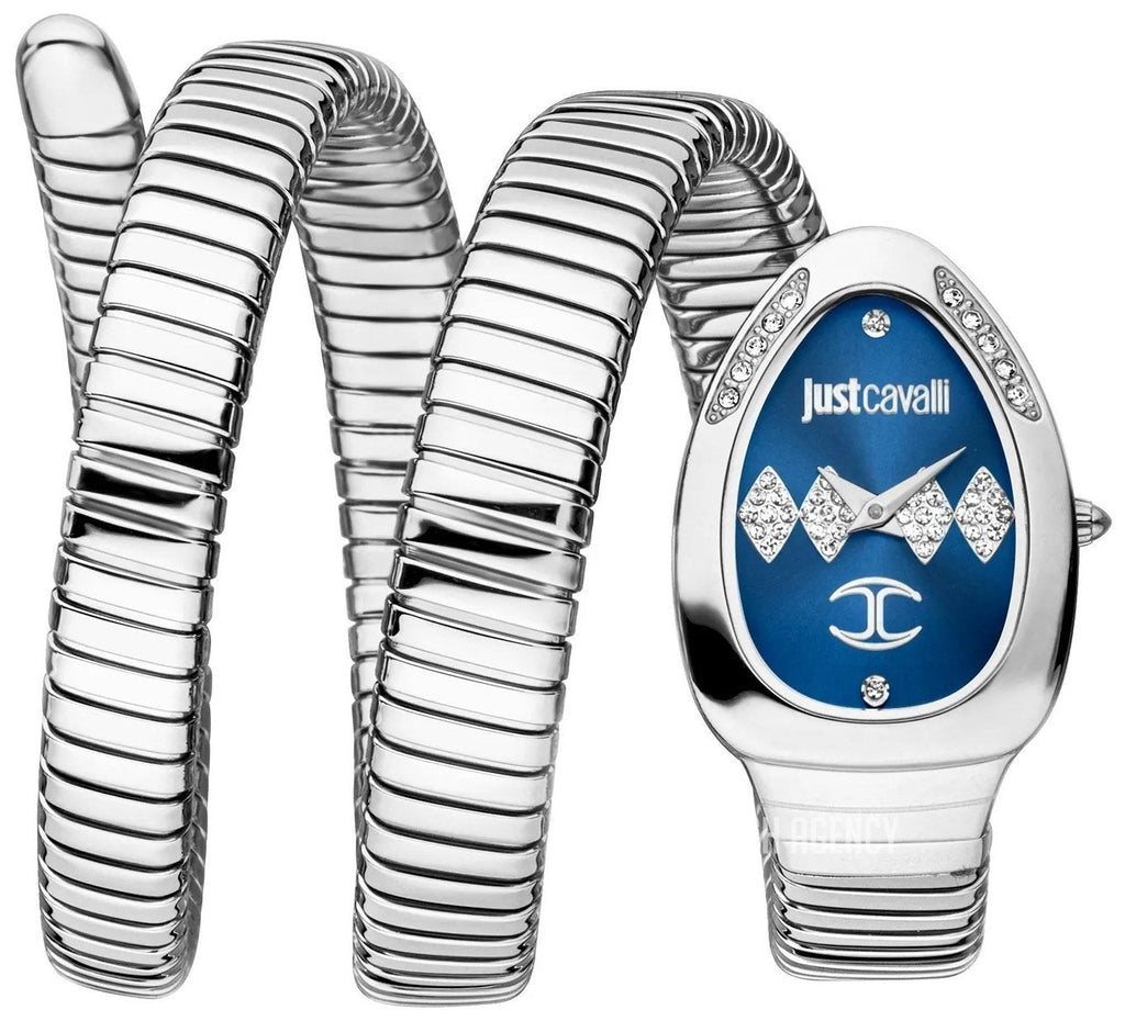 Just Cavalli Signature JC1L230M0025 Women's Quartz Watch – Signature with Silver Stainless Steel Bracelet