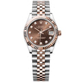 Rolex Datejust 31mm Women’s Master Quality Watch – Brown Diamond Dial, Rose Two-Tone Jubilee Bracelet & Rose Gold-Tone Fluted Bezel