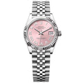 Rolex Datejust 31mm Women’s Master Quality Watch – Pink Roman Numeral Dial, Stainless Steel Jubilee Bracelet & Stainless Steel Fluted Bezel