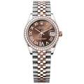 Rolex Datejust 31mm Women’s Master Quality Watch – Chocolate Roman Numeral Dial, Rose Two-Tone Jubilee Bracelet & Rose Gold-Tone Fluted Bezel